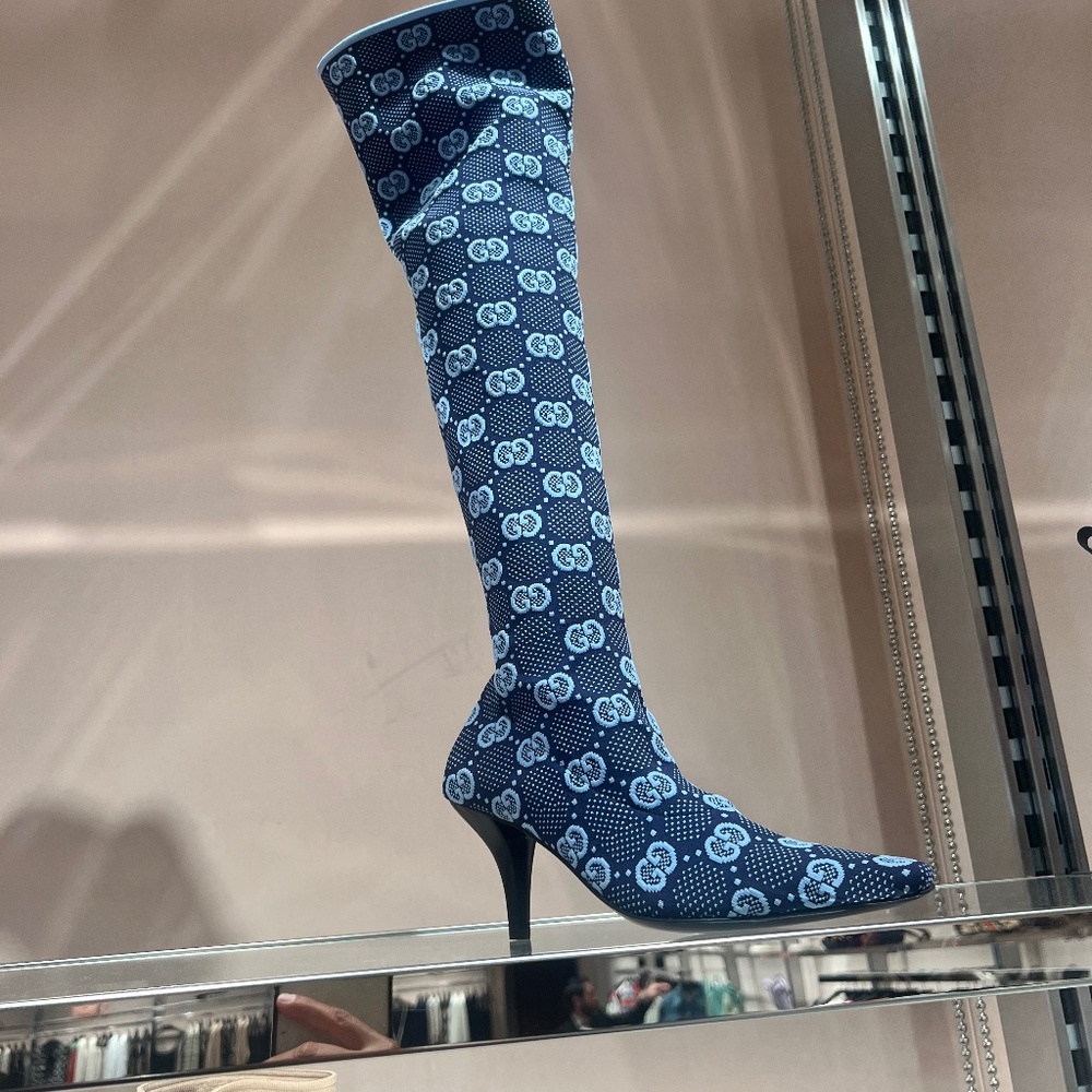 Authentic Gucci monogram Thigh boots